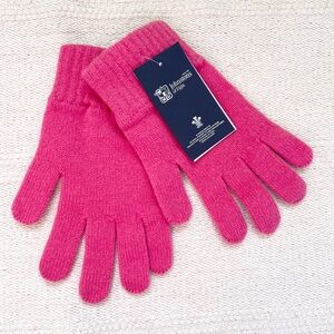 Johnstons Of Elgin 100% Lambswool Gloves Berry Pink Made In Scotland NWT